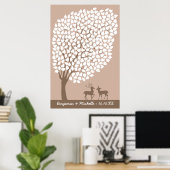 Hunt Tree Guest Book Poster - 250 handtekeningen (Thuiskantoor)