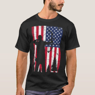 Hunter American Flag voor boogschutter T-shirt