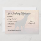 Hunter Antlers Surprise Anniversaire Invitation (Devant)