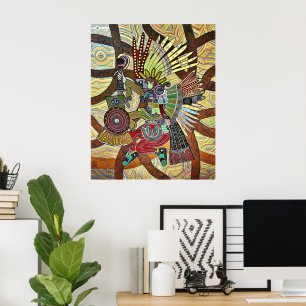 Hunter Biden abstracte kleur Poster