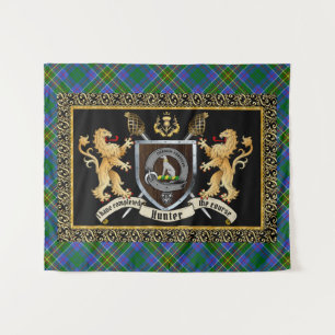 Hunter Clan Badge & Motto w/Lions Wandkleed