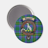 Hunter Clan Badge & Tartan Magneet (Voorkant / Achterkant)