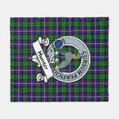 Hunter Clan Badge Tartan Pset Fleece Deken (Voorkant (Horizontaal))