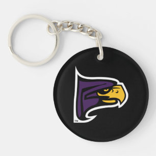 Hunter College Hawk Profiel Mascotte Sleutelhanger