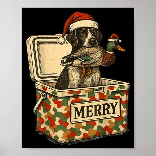 Hunter Dad Christmas Mallard Xmas Duck Lover Women Poster (Voorkant)