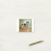 Hunter dog met vogel in de mond post-it® notes (Op bureau)