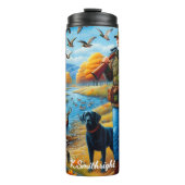 Hunter Dogs Autumn River Scene Thermosbeker (Voorkant)