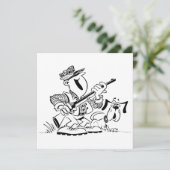 Hunter en Dog Cartoon Kaart (Staand voorkant)