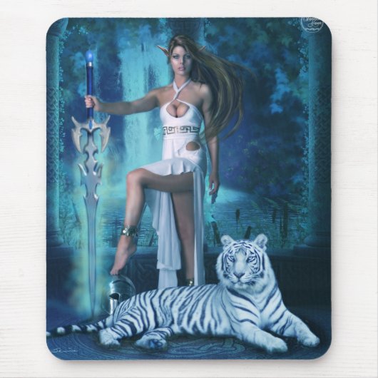 Hunter en Pet Tiger 1 (Mousepad) Muismat (Voorkant)