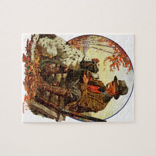 Hunter en Spaniel Legpuzzel (Horizontaal)