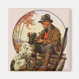 Hunter en Spaniel Magneet