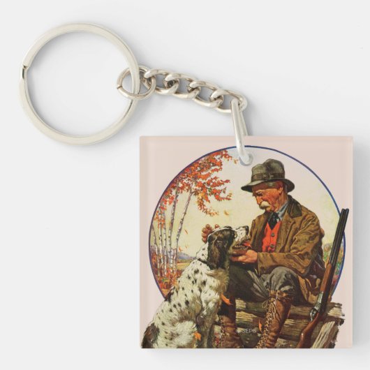 Hunter en Spaniel Sleutelhanger (Voorkant)