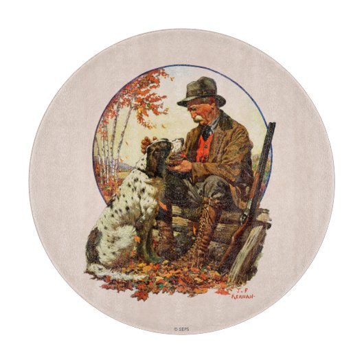 Hunter en Spaniel Snijplank (Voorkant)