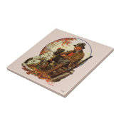 Hunter en Spaniel Tegeltje (Zijkant)