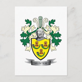 Hunter Family Crest Coat of Arms Briefkaart