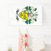 Hunter Family Crest Coat of Arms Spandoek (Insitu)