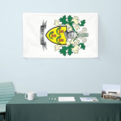 Hunter Family Crest Coat of Arms Spandoek (Beurs)