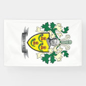 Hunter Family Crest Coat of Arms Spandoek (Horizontaal)