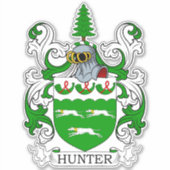 Hunter Family Crest Sticker (Voorkant)