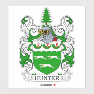 Hunter Family Crest Sticker