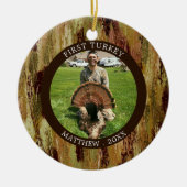 Hunter FIRST TURKEY Fotocamouflage, speciaal geper Keramisch Ornament (Voorkant)