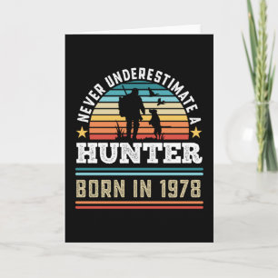 Hunter geboren in 1979 50th Birthday Hunting Dog G Kaart