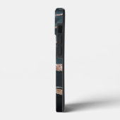 Hunter Granite Marble Gold Texture Custom Initials Case-Mate iPhone Case (Achterkant / Links)