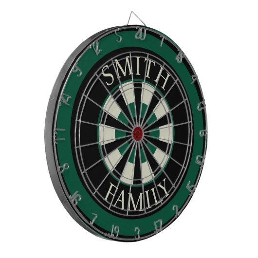 Hunter Green Black Gepersonaliseerde Dart Board Dartbord (Voorkant Links)