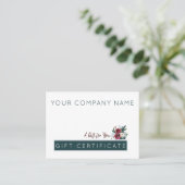 Hunter Green Bourgondië Kerstcadeaubon Visitekaartje (Staand voorkant)