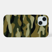 Hunter Green Camo iPhone 15 Hoesje (Achterkant horizontaal)