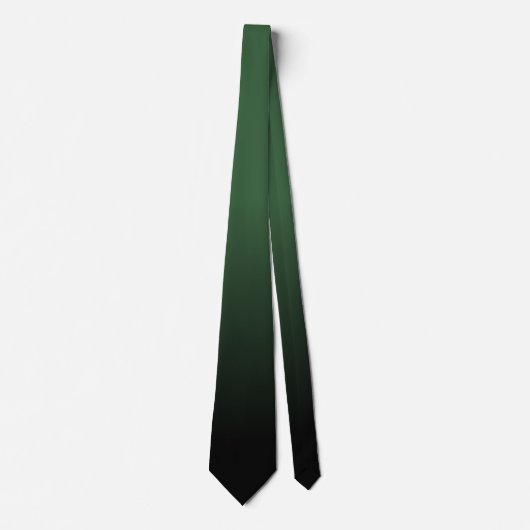 Hunter Green en Black Ombre Pattern Stropdas (Voorkant)