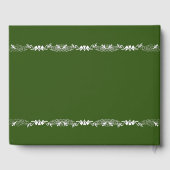 Hunter Green en White Design Guest Book Gastenboek (Achterkant)