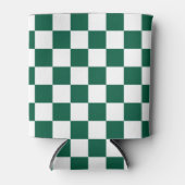 Hunter Green en White geruit Blikjeskoeler (Voorkant)