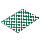 Hunter Green en White geruit Notitieboek (Linkerzijde)