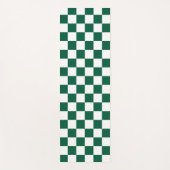 Hunter Green en White geruit Yogamat (Voorkant)