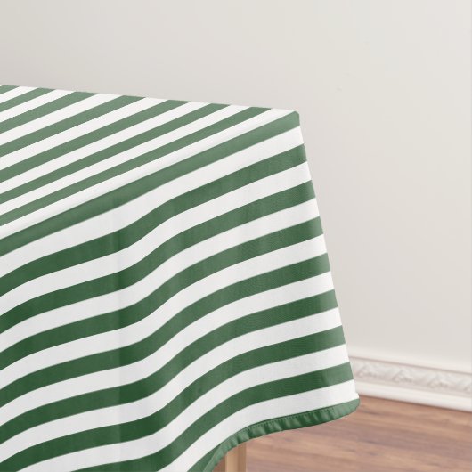 Hunter Green en White Stripe Tafelkleed (Voorbeeld)