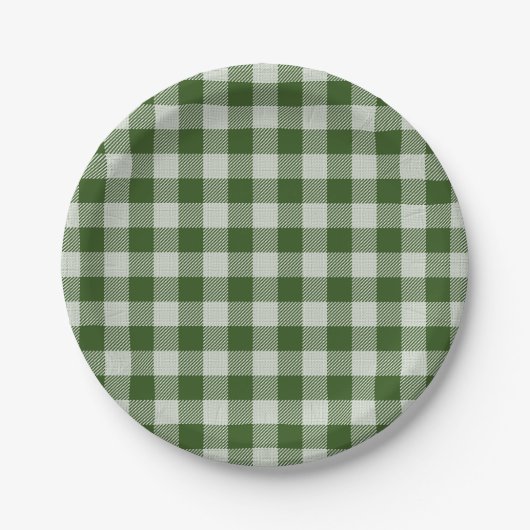 Hunter Green Gingham Play Paper Bord (Voorkant)