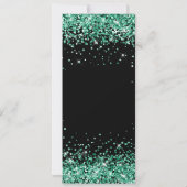 Hunter Green Glitter Black 50e verjaardag Kaart (Achterkant)