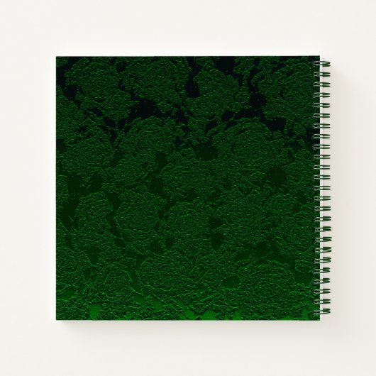 Hunter Green Gold Weduwing Reception Monogram Notitieboek (Achterkant)