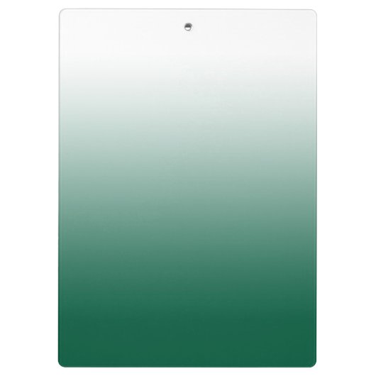 Hunter Green Gradient Gepersonaliseerde Leraar Klembord (Achterkant)