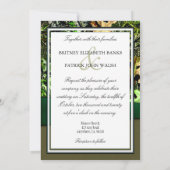 Hunter Green Hunting Camo Wedding Invitations Kaart (Achterkant)