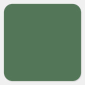 Hunter Green Large Vierkante Sticker (Voorkant)