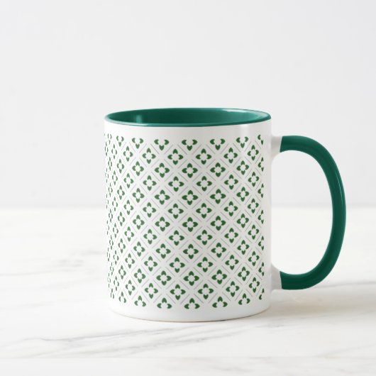 Hunter Green Lotus Square Mok (Rechts)