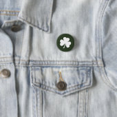 Hunter Green met Irish Shamrock Ronde Button 3,2 Cm (In situ)