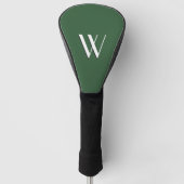 Hunter Green Monogram Golfheadcover (Voorkant)