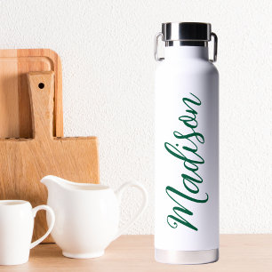 Hunter Green Naam Handgeschreven Script Custom Waterfles