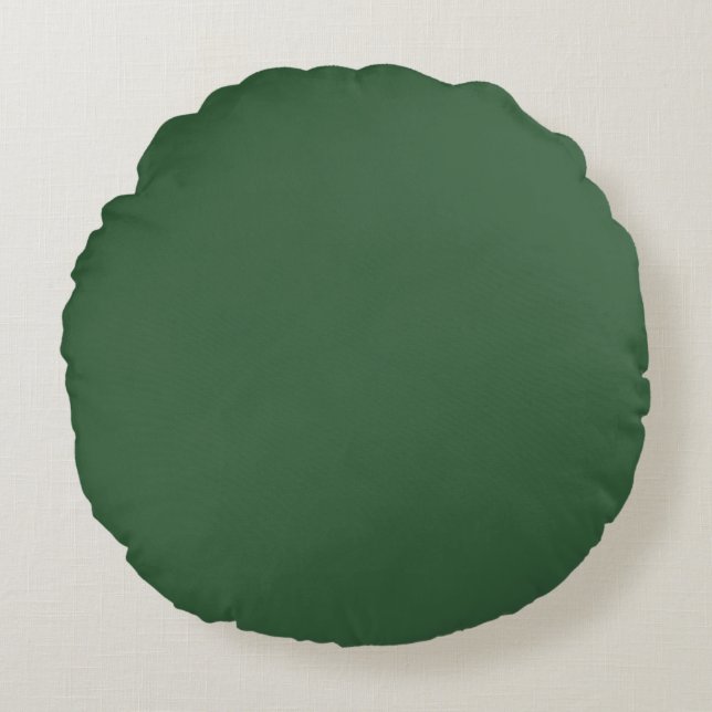 Hunter Green Round Pillow Rond Kussen (Voorkant)