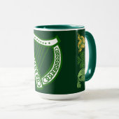 Hunter Green Saint Patrick's Day Irish Harp Celtic Mok (Voorkant rechts)