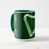 Hunter Green Saint Patrick's Day Irish Harp Celtic Mok (Voorkant links)