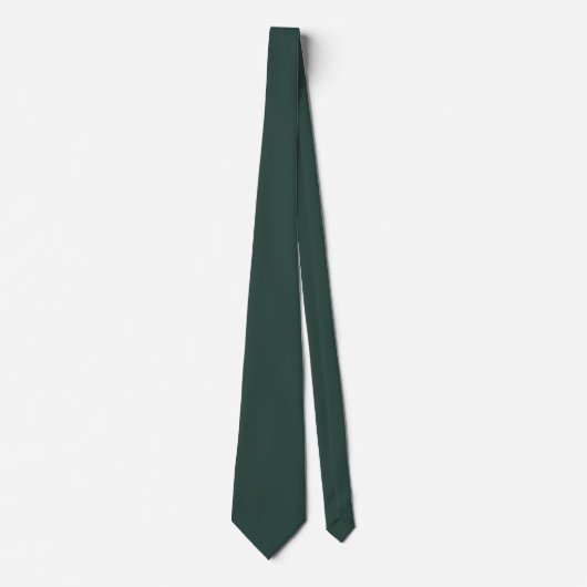 Hunter Green Solid Color Stropdas (Voorkant)